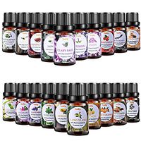 VSADEY Essential Oils Set 100% Pure Aromatherapy Essential Oil Kit for Diffuser, Humidifier, Massage, Skin Care - Lavender, Eucalyptus, Peppermint, Tea Tree, Sweet Orange, Lemongrass (20 x 5ml)