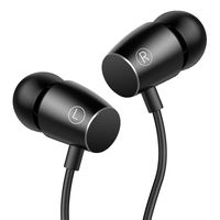 Wired Earphones, Noise Isolating Earbuds with Microphone Heavy Deep Bass Ear Buds, in Ear Headphones Fits All 3.5mm