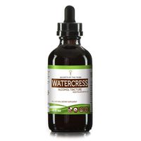 Watercress Alcohol Extract Tincture, Organic Watercress (Nasturtium Officinale) Dried Herb (4 fl oz)