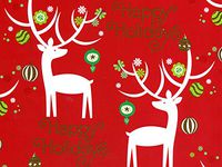 Christmas Gift Wrap Paper - 24 inches x 417 feet - Holiday Deer