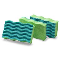 Libman Commercial 1079 Antibacterial Scrub Sponge, Synthetic, 4.5" x 3", Green and Blue (Pack of 24 sponges)