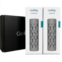 Two Pack - GoFiltr Alkaline - Create 9.5pH Ionized Mineral Alkaline Water in Any Water Bottle. Made in California.