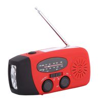 fosa Emergency Radio, Emergency Hand Crank Self Powered AM/FM/WB NOA Solar Radio with 3 LED Flashlight, Phone Charger Power Bank for iPhone/Smart Phone Hurricane Camping Outdoor