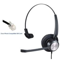 Cisco Headset with RJ9 Jack Office Telephone Headset with Noise Cancelling Mic for Cisco Phones 7841 7942G 7931G 7940 7941G 7945G 7960 7961G 7962G 7965G 7970 7971 7975G 8811 8841 8861 9951 etc ...