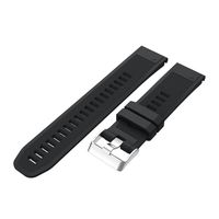 Veepola New Soft Silicone Quick Install Strap Wristband Replacement Watch Bands for Garmin Fenix 5X GPS Watch (Black)
