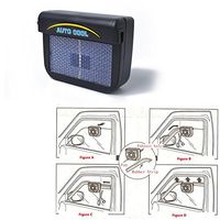 BEESCLOVER Car Solar Energy Air Exhaust Fan Energy-Saving Cooling Fans Universal Use Black 0.3W