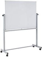 Offex Mobile 48"W x 36"H Double Sided Dry-Erase Magnetic Whiteboard