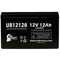 Replacement for Emerson AP150 Battery - Replacement UB12120 Universal Sealed Lead Acid Battery (12V, 12Ah, 12000mAh, F1 Terminal, AGM, SLA) - Includes Two F1 to F2 Terminal Adapters