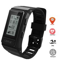 QUARKJK Fitness Tracker GPS Smart Bracelet Multi Sport Heart Rate Monitor Alert Band IP68 Waterproof Passometer Wristband,Black