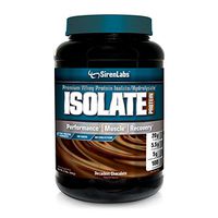 Siren Labs Isolate Premium Whey Protein Isolate and Hydrolysate with Glutamin for Lean Muscle Growth, Athletic Performance, Recovery - Decadent Chocolate - 30 Servings