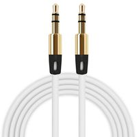 3.5mm Audio Cable Buedvo Auxiliary Male To Male Flat Aux Cable 1M (White)