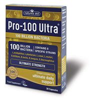 Natures Aid Pro-100 Ultra 100 Billion Bacteria 8 Strain Complex 30 Vcaps- 2 Pack
