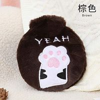 Super Cute Cat's Claw Hand Warmer Plush Cute Hand-Filled Small Tummy Warmer-Dark Brown