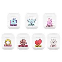 Youyouchard Kpop BTS Airpods Case, KOYA RJ SHOOKY MANG CHIMMY TATA Cooky Airpods Case AirPods Accessories Portable & Protective Transparent Cover Case for Airpods(7PCS)