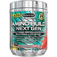 MuscleTech Amino Build Next Gen Energy Supplement, Formulated with BCAA Amino Acids, Betaine, Vitamin B12 & B6 for Muscle Strength & Endurance, Watermelon, 30 Servings (282g)