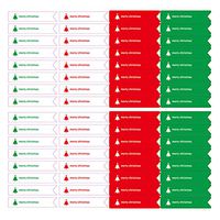 20 Sheets 4 Colors Merry Christmas Self-Adhesive Stickers Label Sealing Sticker for Lollipop Bakery Candy Biscuits Treats Gift Box, 640 Pcs in Total