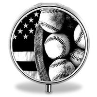 Medicine Pill Boxes Ball Unique Round Portable 3 Compartment Metal Pocket Pill Bottle