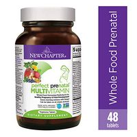 New Chapter Perfect Prenatal Vitamins, 48ct, Organic Prenatal Vitamins, Non-GMO Ingredients for Healthy Baby & Mom - Folate (Methylfolate), Iron, Vitamin D3, Fermented with Whole Foods and Probiotics