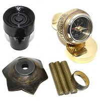 Eve.Store Men's Solid Compass Brass Handle Walking Cane Vintage Victorian Wooden Stick