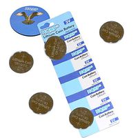HQRP 5-Pack Coin Lithium Battery for CR1620 / P041-ND / DL1612 / ECR1620 / 658-CR1612 + HQRP Coaster