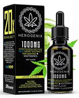 HeroGenix Broad Spectrum Plant Oil Extract with Patented Nootropics | 20x Absorption | Non-GMO Max Strength Drops for Focus & Stress Relief | Mint Flavor Extract Supplement (1 fl oz)