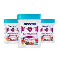 Genexa Heartburn Fix – 216 Tablets (3 Pack) | Calcium Carbonate Antacid, Non-GMO, Certified Gluten-Free & Certified Vegan | Free of Talc, Dyes & Parabens