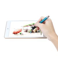 Tpingfe 2in1 Precision Thin Capacitive Screen Stylus Pen for iPhone for iPad Phone Tab (B, Blue)
