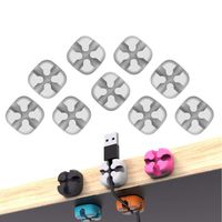 Cable Management Cord Organizer ORICO 1 Channel Desk Cable Clips Wire Cord Holder for Power Cords and Charging Accessory Cables, Mouse Cable, PC, Office and Home (Gray, 10 PCS)