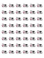 Special Pack 48 Cute Farm Cow Envelope Seals Labels Stickers 1.2" Round #CUAS