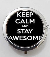 BlackKey Keep Calm and Stay Be Awesome 3-Compartment Decorative Pocket Gift Box Case Organizer for Pill, Color 1 -1080