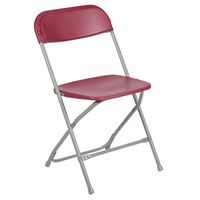 Flash Furniture 2 Pk. HERCULES Series 650 lb. Capacity Premium Red Plastic Folding Chair