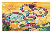 GugeABCmat Bath Carpet,Clear Water at Beach in Atlantic Sea Cuba Coasts with Fantastic Sky Scenery Art,with Non Slip Backing Perfect for Pets Excellent 30" W X 18" L,Cream Turquoise