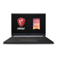 MSI GS65 Stealth-002 15.6" Razor Thin Bezel Gaming Laptop NVIDIA RTX 2070 8G Max-Q, 144Hz 7ms, Intel i7-8750H (6 cores), 32GB, 512GB NVMe SSD, TB3, Per Key RGB, Win 10, Matte Black w/ Gold Diamond cut