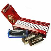 25 booklets Moon 1.0" inch Regular Size 70mm Anniversary Pack Cigarette Tobacco Rolling Papers 1250 Leaves Totally