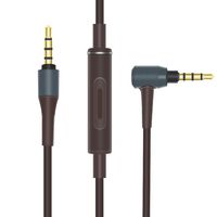 MUC-S12SM1 Replacement Audio Cable Inline Microphone Remote Volume Extension Cord Lead Compatible Audio Technica ATH-MSR7 ATH-MSR7NC ATH-MSR7GM ATH-SR5NBW ATH-SR5BT Sony MDR-1A Headphones (Brown)