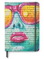 Graffiti Designs UV Printed on PU Leather A5 Journal Notebook - Lined Pages