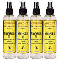 Swanson Magnesium Oil Spray Zechstein Magnesium Soothes Muscles Nourishes Skin Stress Relief Sleep Rapid Absorption Dr. Barbara Hendel's Formula 8 fl oz (237 ml) Liquid (4 Pack)
