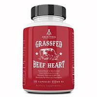 Ancestral Supplements Grass Fed Beef Heart (Desiccated) — Natural CoQ10, Supports Heart, Mitochondrial and Blood Pressure Health (180 Capsules)