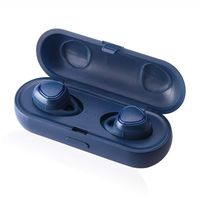 TechCode Bluetooth Headphones in Ear, Wireless HiFi Stereo Headphones Noise Cancelling in-Ear Earbuds w/Charging Case & Mic Mini Headset Sweatproof Earphones for Workout Cycling Gym Travel (Blue)