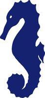 hBARSCI Seahorse Vinyl Decal - 5 Inches - for Cars, Trucks, Windows, Laptops, Tablets, Outdoor-Grade 2.5mil Thick Vinyl - Cobalt Blue