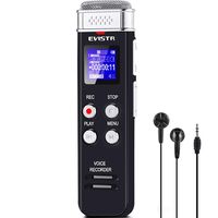 EVISTR 8GB Digital Voice Recorder Voice Activated Recorder with Playback - Upgraded Small Tape Recorder for Lectures, Meetings, Interviews, Mini Audio Recorder USB Charge, MP3