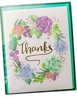 Design Design Succulent Premium Thank You Blank Note Cards (139-09397), Window Box Set of 16