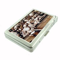 Perfection In Style Metal Cigarette Case with Built in Lighter Vintage Saloon Ladies Design 003