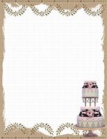 Wedding Cake Stationery Printer Paper 26 Sheets