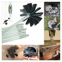 15.7 Feet Dryer Vent Cleaning Brush, Lint Remover, Extends Up to 15.7Feet, Synthetic Brush Head, Use with or Without a Power Drill (4 Pcs)
