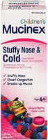 Mucinex Children's Stuffy Nose & Cold Relief Liquid, Mixed Berry Flavor 4 oz (5 Pack)