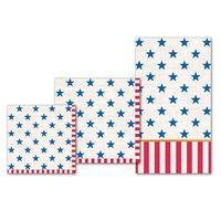 Michel Design Works Stars and Stripes Hostess Napkin, Package of 16, 3-Ply
