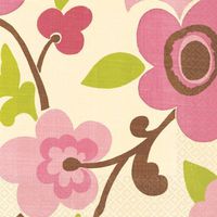 beverage napkins linen floral (eco)