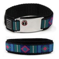 Seizure Disorder Sport Medical ID Alert Bracelet with Decorative Adjustable Wristband.