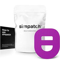 SIMPATCH – Omnipod Adhesive Patch with Strap (25-Pack) – Waterproof Adhesive, CGM Tape (Purple)